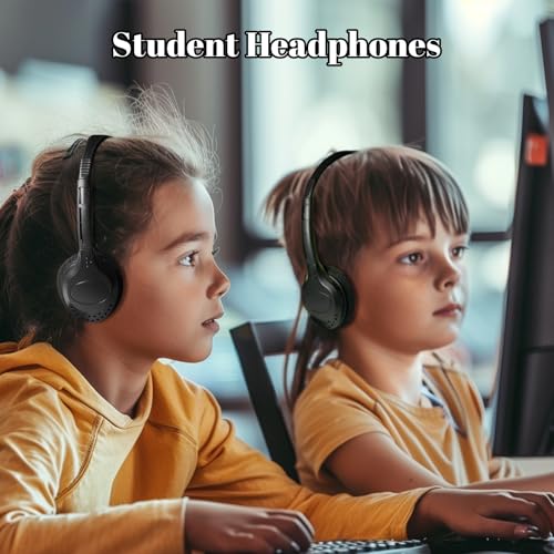 20 Pack Class Set Headphones for Kids Students School Classroom Bulk Earphones Adjustable with 3.5 mm Jack for Library Children Adults(006 Black Headphones) - size: 20 Pack Black