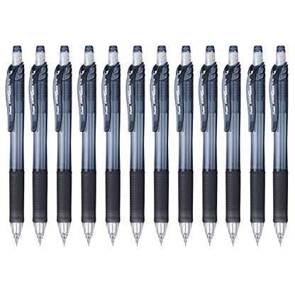 Pentel EnerGize-x Mechanical Pencil 0.5mm Black Barrel, Box of 12 (PL105A) - size: 12 Count (Pack of 1)