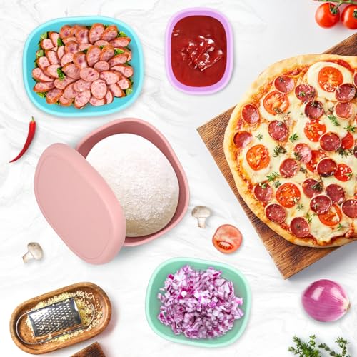 Anatole Silicone Food Storage Container Bento Box 4 Pcs (30oz 20oz 10oz 6.7oz) - color: 4 Pack - Lilac Purple