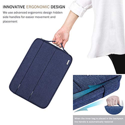 Voova 13 13.6 Inch Laptop Sleeve Case Compatible with MacBook Air 13 M1/M2/M3/M4 2020-2025, MacBook Pro 13/14, IPad Air/Pro 13, Waterproof Slim Computer Bag Cover with Handle, Blue - color: Blue, size: 12.6-13.6 Inch