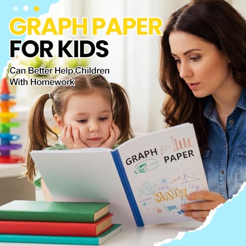 Ctosree 3 Pcs Primary Graph Paper for Kids 1/4 Inch Squares Elementary Math Graph Paper Composition Notebook 8.5 x 11 Inches Quad Ruled Grid Notebook for Kids K-2 School Supplies - size: 1/4 Inch