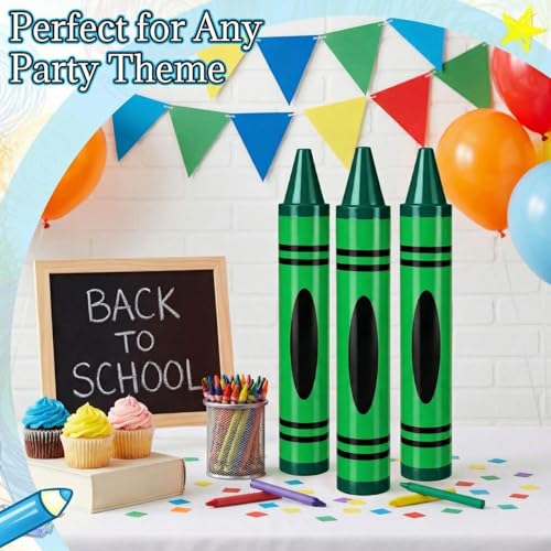 Gersoniel Green 15" Giant Crayon, Jumbo Non-Toxic Coloring Crayon for Back to School, Large Art Projects & Festival Art Events, Draw on Paper & Walls - color: Green