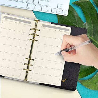 A6 Planner Refill,Month Tracker Spiral Notebook Refill,for 6 Holes Filofax/Personal Journal45sheets/90pages, 100Gsm Quality,Harphia (A6 3.74 x 6.77'',Monthly) - color: Monthly Plan, size: A6