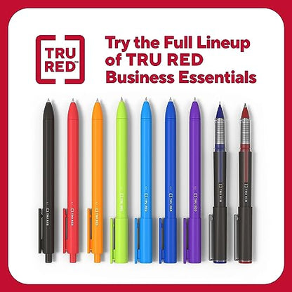 TRU RED Retractable Gel Pens, Fine Point 0.5mm, Blue Ink, 5 Pack – Quick‑Dry Pens for Precise, Smear‑Free Writing - color: Blue, size: 5 Pack, style: Fine Point
