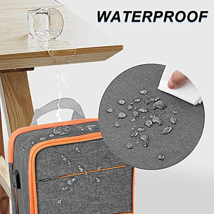 ZINZ Slim & Expandable Laptop Backpack Water Resistant Backpack Travel Backpack Compatible with MacBook Air/Pro/Neo 13-14 inch, XPS 13/14, Surface 13.5" and Most 13-14 Notebooks，G01OG01 - color: G01og01, size: 13"-14"