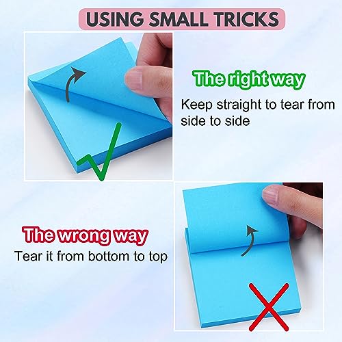 Woswel Sticky Notes Bulk 3 x 3 in, 60 Pads Adhesive Paper Memo, 85 Sheets/Pad, 6 Bright Colors, Self-Stick Notes, Easy to Post for Home, Office, School