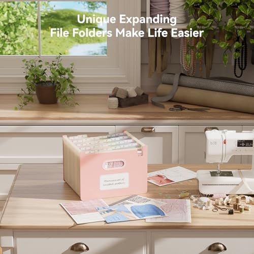 EcoStash 26 포켓 아코디언 파일 오거나이저, 밀짚 파일 폴더, 업라이트 및 오픈 탑, A-Z 지폐 영수증 오거나이저, 100% BPA 프리, 자연으로 돌아가기, 레터/A4 사이즈 - 스트로베리 핑크 - color: 딸기 핑크, size: 26 Pockets