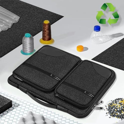 Hseok Laptop Case 15 15.6 16 inch Sleeve with Handle and Hidden Straps,Compatible with MacBook Neo 16",MacBook Pro Air 16" 15", 360°Protective PC Briefcase with 4 Pockets for Accessories,Carbon - color: Carbon