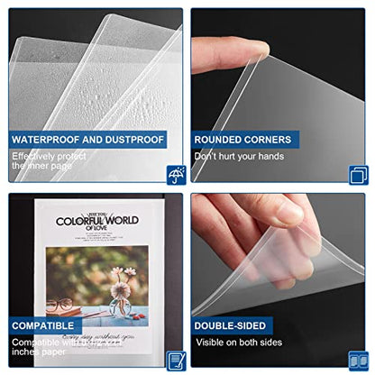 Jecery 10 Pack 8.5 x 11 Inch Rigid Sheet Protectors, Clear Hard Plastic Document Sleeves for Printed Papers, Artwork, Photos, Certificates and Presentation Display - size: 8.5 x 11''