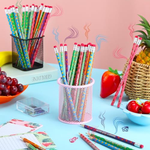 Gersoniel 120 Pcs Scented Pencils Bulk for Kids Inspirational Motivational Cute Fun Fruit Wood Graphite Pencils with Erasers for School Classroom Office Students Girls Boys Gifts Supplies