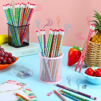 Gersoniel 120 Pcs Scented Pencils Bulk for Kids Inspirational Motivational Cute Fun Fruit Wood Graphite Pencils with Erasers for School Classroom Office Students Girls Boys Gifts Supplies