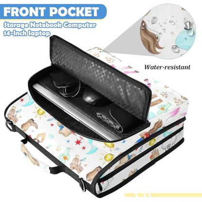 Cowgirl Wild West Running Horse Candy Zipper Binder 3 Ring, Multi-Pocket School & Office Personalized Binder Organizer, 800 Sheet Capacity, Compatible with 14-Inch Notebook, Back to School Gift - color: Option D