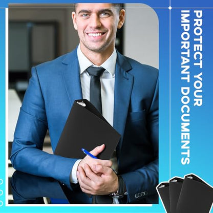 Henoyso 6 Pcs 1.5 Inch Mini 3 Ring Binders Fits 5.5 x 8.5 Paper, Holds(Capacity 280 Sheets), Plastic Flexible Three Round Rings Small Black A5 Binders Bulk for School, Office Use, Photo Album - color: Black, size: 1.5 Inch