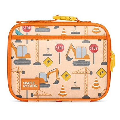 Simple Modern Kids Lunch Box, Insulated Lunch Bag for School | Construction | Hadley Cute Lunch Box for Girls, Boys, Toddlers | Fits Bento Box, Lunch Containers | Small Lunch Bag | Construction Zone - color: -Construction Zone
