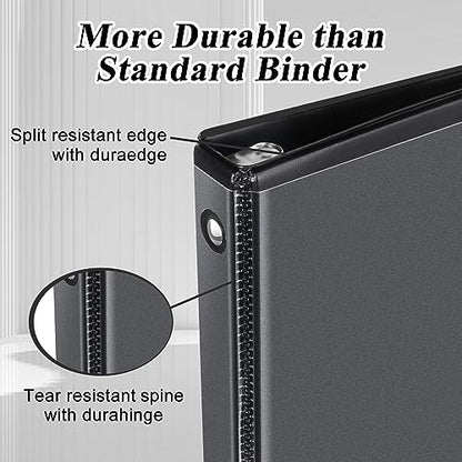 CIXILDTS 1-inch Round Ring Binder, Durable 1" 3 Ring Binder Fit Letter Size Paper, Black, 36-Pack - color: Black, size: 1", style: 36-Pack
