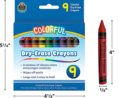 Teacher Created Resources Colorful Dry-Erase Crayons (TCR20112)