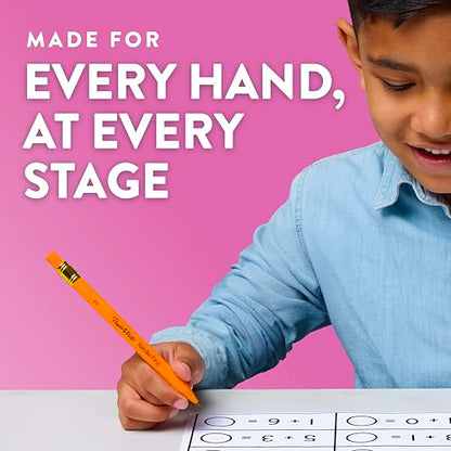 Paper Mate Handwriting Triangular Mechanical Pencils with Lead & Eraser Refills, 1.3mm, Fun Barrel Colors, 5 Count - School Supplies, Kids Writing - size: 5 count