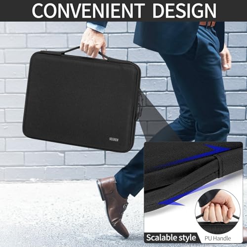 Hard Laptop Sleeve Case for 13.6" MacBook Air & 14" MacBook Pro | Fit MacBook Air M2/M3 A2681 A3113, 14" MacBook Pro M4/M3/M2/M1 Pro/Max A3112 A3401 A3185 A2992 A2918 A2779, Water-Resistant - color: Black