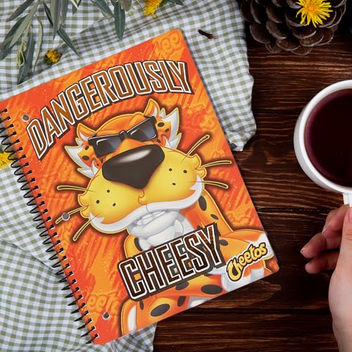 Cheetos Cute One Subject Spiral Notebook College Ruled, 3 Ring Single Subject Spiral for School Fun Cute Notebooks - color: Cheetos, size: NOTEBOOK