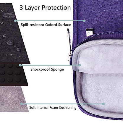 Voova Laptop Sleeve Carrying Case 15.6 16 Inch,Slim Computer Cover Bag Compatible with MacBook Pro 15/16, Dell xps 15,15-16 Inch HP Dell Asus Acer Laptop, Purple - color: Purple, size: 15.6-16 Inch