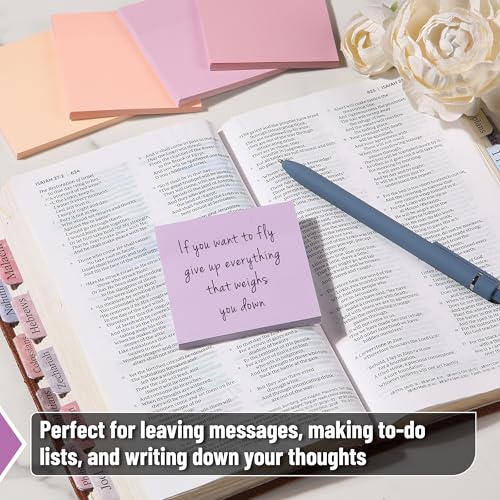 Mr. Pen- Sticky Notes, 3"x3", 12 Pads, 600 Sheets, Colorful | Sticky Notes Bulk, Self-Stick Note Pads, Perfect for Office, School, Home, Study & Organization