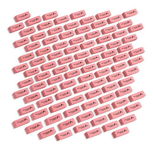 Blue Summit Supplies 600 Pack Pink Erasers Bulk, Pink Pearl Bulk Erasers for Kids, School, and Classroom - size: 100 count (Pack of 6)