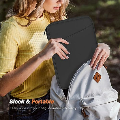 MoKo 13 Inch Tablet Sleeve Bag Carrying Case with Accessory Pocket | Fits iPad Pro 13-inch M5, iPad Air 13-inch M4/M3, iPad Pro 12.9 M2/M1 and Galaxy Tab S8+/S9+ 12.4, Dark Gray - color: Dark Gray, size: 12.9-13 inch