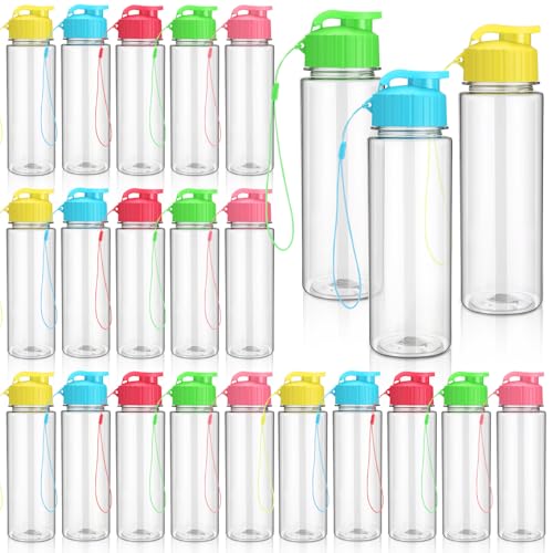 Mifoci 20 Pieces Water Bottle Bulk 17 oz Plastic Water Bottles Bulk Gym Sports Adults Reusable Large Bottles with Leak Proof Flip Top for Party Outdoor (Stylish Colors) - color: Stylish Colors
