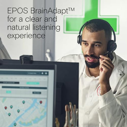 EPOS IMPACT 760T Dual-Sided Wired Headset for PC with Noise-Canceling Mic, Microsoft Teams Certified USB C and USB A, In-Line Controls, Super Wideband Audio, Comfortable for Office Calls & Remote Work - style: Wired, USB-C with Microsoft Teams Certificati