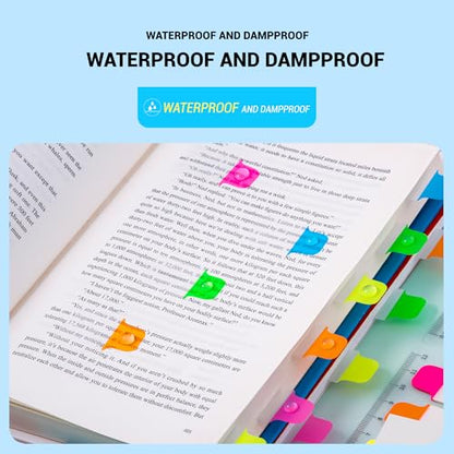 Golcellia Sticky Tabs - 600 Sheets Notebook Tabs - Sticky Flags, Index & Page Tabs - Durable Divider & Binder Tabs for Books & Bibles（6 Pcs, 5 - Color） - color: Classic-03