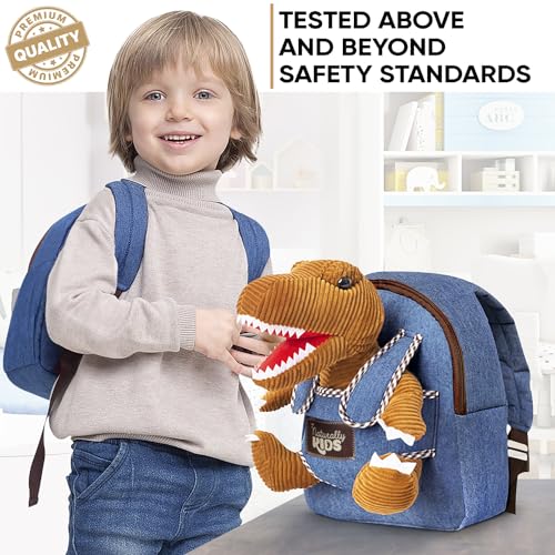 Naturally KIDS Toddler Backpack w Dinosaur Toys for Kids 2-4, 2 Year Old Boy Birthday Gift, 3 Year Old Boy Gift Girl, Toddler Dinosaur Toy - color: 01 Dinosaur, style: Small