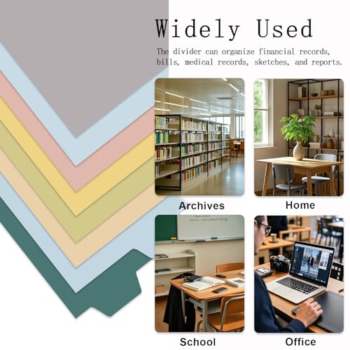 6 Sets Dividers for 3 Ring Binder,8 Tab,Come with 252 Pcs Blank Sticky Labels - size: 6Sets-8TAB