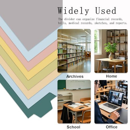 6 Sets Dividers for 3 Ring Binder,8 Tab,Come with 252 Pcs Blank Sticky Labels - size: 6Sets-8TAB