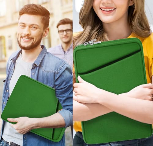 Askuko 14 inch Laptop Sleeve, Shockproof Protective Computer Cover, Durable Carrying Bag Laptop Case Compatible with 14"" MacBook Air/Pro HP Asus Lenovo Notebook, Dark Green - color: Dark Green, size: 14 inch