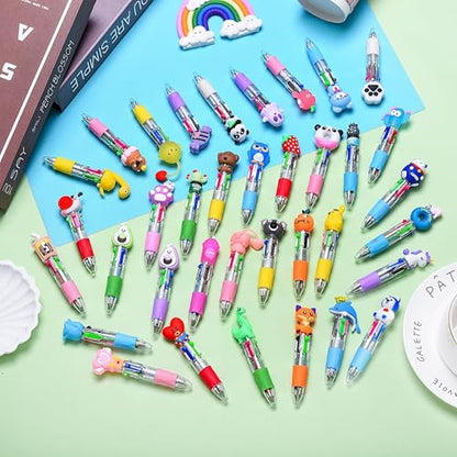 36Pcs Mini Multicolor Pens in One 4-in-1, Cute Pens Bulk for Party Favors and Birthdays, Delightful Ballpoint Pen Back To School Gifts Classroom Student Prizes - style: 36pcs
