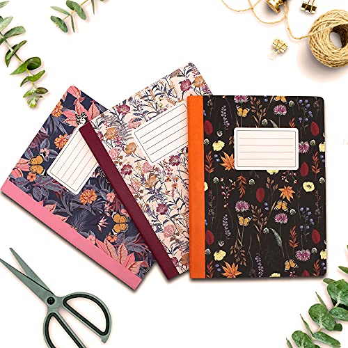 Pukka Pad, Composition Notebooks - 48 Pack of Journals Featuring 140 Pages of College Ruled 80GSM Paper with Sturdy Cover Stock - 9.75 x 7.5in - Bloom - color: Bloom, size: 48 Pack