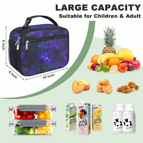 Kids Lunch Box for Boys Girls Lunch Bag Insulated Durable Lunchbox Children Lunch Tote Bag for School Star - color: Star