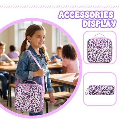 Meetbelify Rolling Backpack for Girls Boys Backpacks with Wheels Kids Carry on Luggage for Girls Boys - color: Purple Love