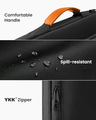 tomtoc 360° Protective Laptop Bag for 15.6" HP ASUS Dell Lenovo Acer Laptop | Water-Resistant Notebook Sleeve Case Fits HP EliteBook/ProBook, Lenovo Legion/Yoga/ThinkPad/ThinkBook/IdeaPad 15.6" Laptop - color: Black, size: 15.6-16.2 Inch