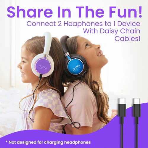 Puro Sound Labs Kids Wireless Headphones – Volume-Limiting 85dB, Built-in Mic, Studio-Grade Sound, 20-Hour Battery Life, Comfortable & Easy to Connect Kids Bluetooth Headphones – BT2200 Plus, Purple - color: Purple