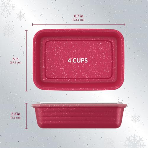 Bentgo Prep 60-Piece Holiday Food Storage Set - 1-Compartment Meal Prep Containers, 4-Cup Capacity, Reusable, Durable, PFAS & BPA-Free, Microwave/Freezer/Dishwasher Safe (Holiday Glitter Collection) - color: Holiday Glitter Collection