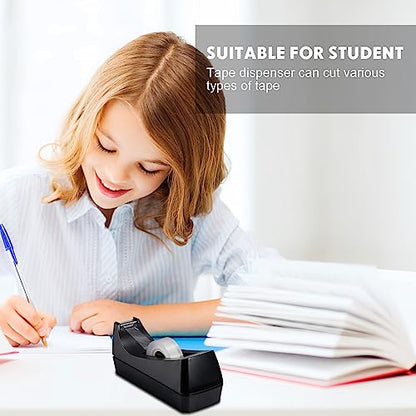 Colarr 30 Pack 30 Pack Desktop Tape Dispenser Non Skid Base Tape Dispensers Desk Black Tapes Roll Dispenser for Classroom Office Home, Tapes Not Included