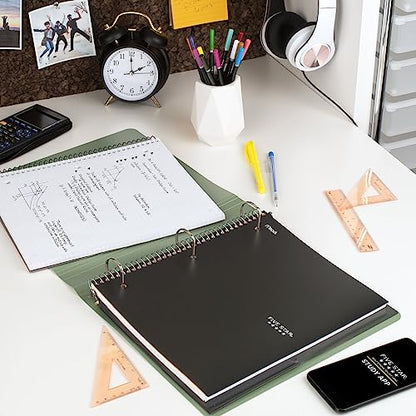 Five Star Spiral Notebook + Study App, 1 Subject, Graph Ruled Paper, Fights Ink Bleed, Water Resistant Cover, 8-1/2" x 11", 100 Sheets, Color Will Vary, 1 Count (06190)