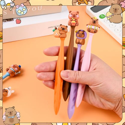 48 Pcs Cute Capybara Bobblehead Eraser for Pencils Kawaii Erasers Cute Fun Cartoon Erasers Supplies Birthday Classroom Gifts - style: New Capybara