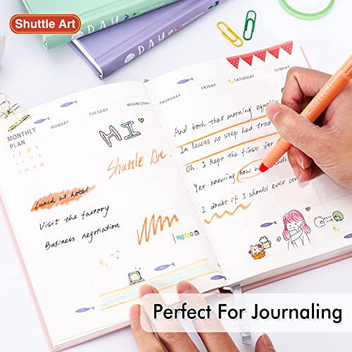 Shuttle Art 5 Pack Orange Gel Highlighters,Bible Highlighters,No Bleed Through, Bible Journaling Supplies,Great for Journaling, Highlighting and Studying - color: Orange