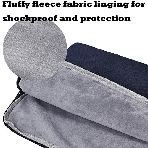 17-17.3 Inch Laptop Sleeve Bag for HP Pavilion 17.3/HP Envy 17.3, Dell Inspiron 17, LG Gram 17.3, Lenovo Ideapad 17.3, MSI GS75/MSI GE75 17.3, Acer Asus and Most 17-17.3 Inch Laptops - color: Navy Blue