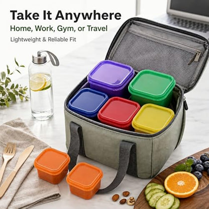 FIXBODY 7PCS Portion Control Containers, Color-Coded Labeled, 21 Day Lose Weight System (Use Guide, 21 Day Tracker and Recipe Ebook Include)