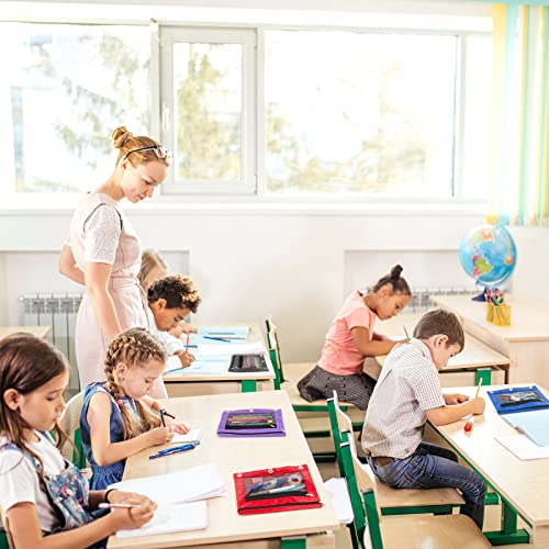 IKAYAS 3 Pack Pencil Pouch for 3 Ring Binder with Zipper, Pencil Pouch Bags for Classroom, Storing School Students Teacher Supplies, Red Green Blue - color: Red Green Blue