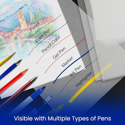 Tracing Paper 8.5x11 in, 50 Sheets, Transparent Sketch Paper 63gsm | 50 Sheets, 63gsm Translucent, Sketching & Drafting, Art Projects, Pencil Marker & Ink, Premium - size: 8.5" x 11" (50 Sheet)