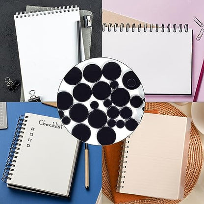36 Pieces (2",1-3/8",1") Black Discbound Discs Plastic Binder Rings Expansion Discs Notebooks Planner Discs Binder Accessories Disc Binder System Book Binding Discs for Planner Scrapbooking (Black) - color: Black